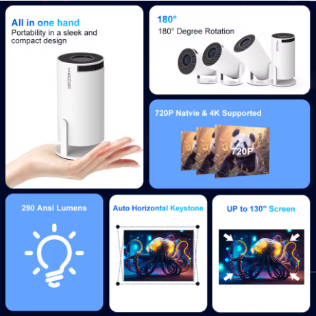 HY300 Pro+ 4K Smart Android Projector