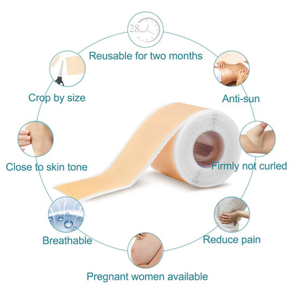 Professional Silicone Scar Sheets Scars Removal Treatment Reusable Silicone Scar Tape Strips Type for Keloid C-Section Surgery